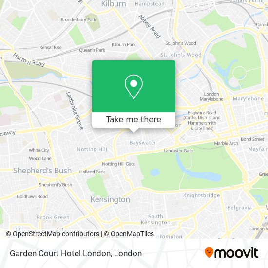Garden Court Hotel London map