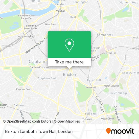 Brixton Lambeth Town Hall map