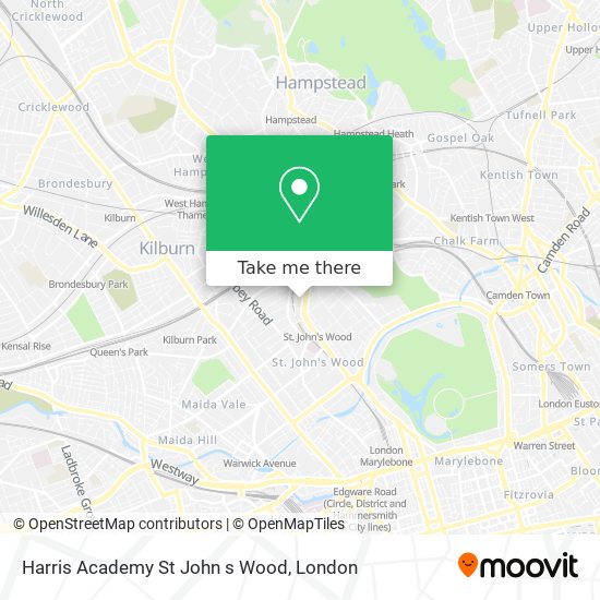 Harris Academy St John s Wood map