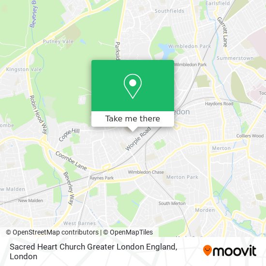 Sacred Heart Church Greater London England map