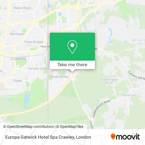 Europa Gatwick Hotel Spa Crawley map
