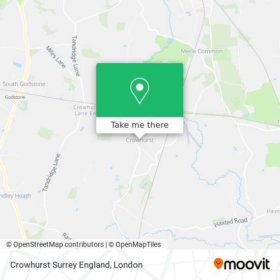 Crowhurst Surrey England map