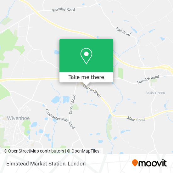 Elmstead Market Station map