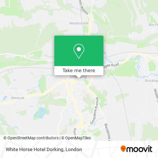 White Horse Hotel Dorking map