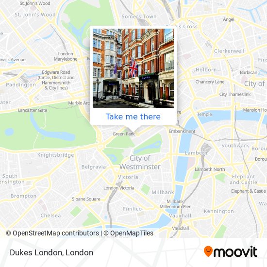 Dukes London map