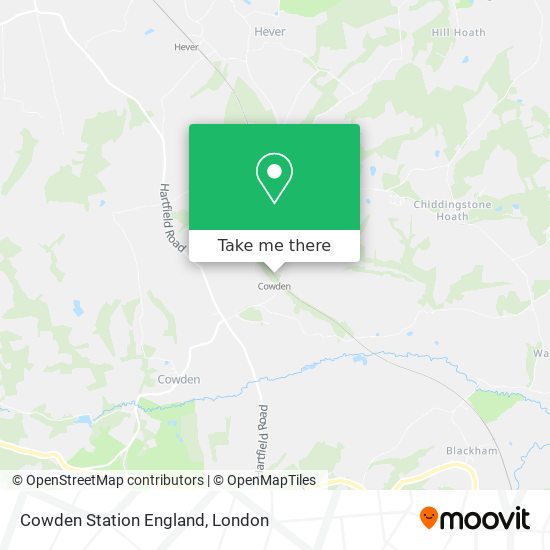 Cowden Station England map