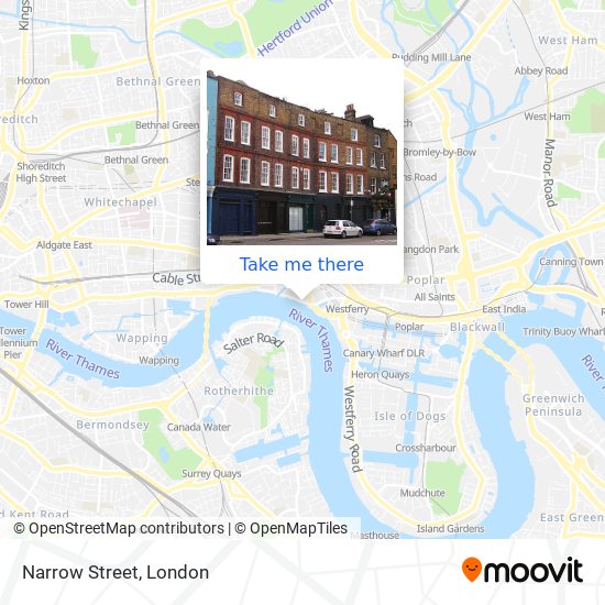 Narrow Street map