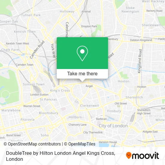 DoubleTree by Hilton London Angel Kings Cross map