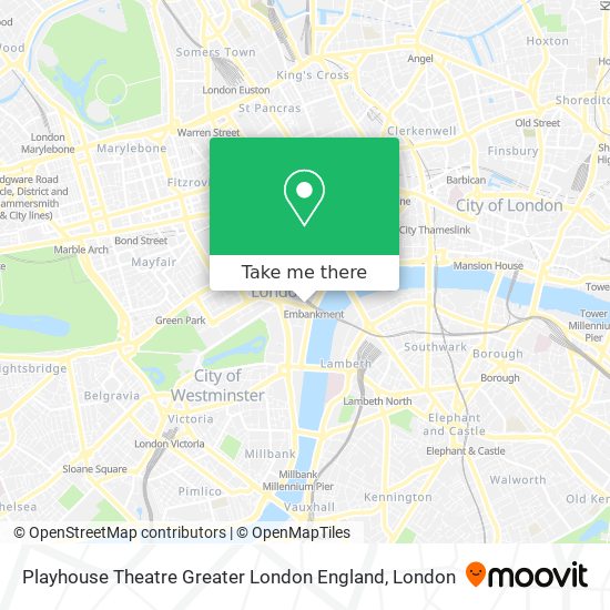 Playhouse Theatre Greater London England map