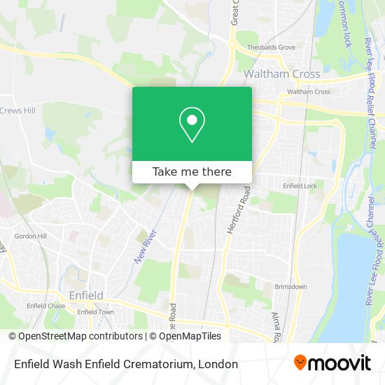 Enfield Wash Enfield Crematorium map