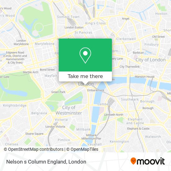 Nelson s Column England map