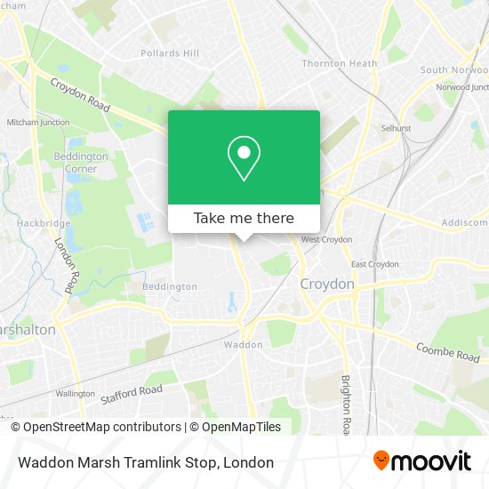 Waddon Marsh Tramlink Stop map