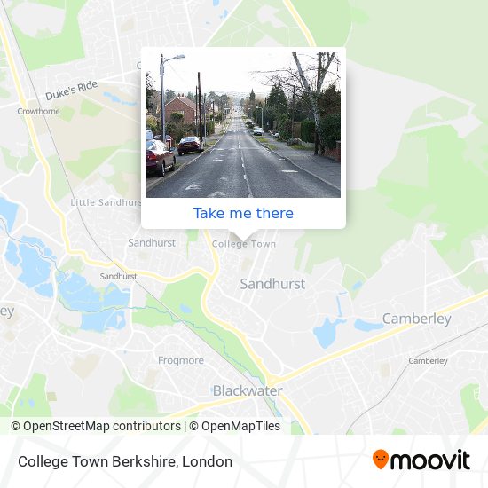 College Town Berkshire map