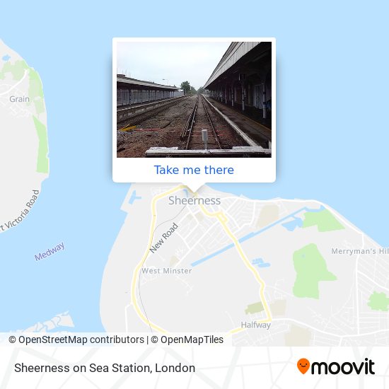 Sheerness on Sea Station map