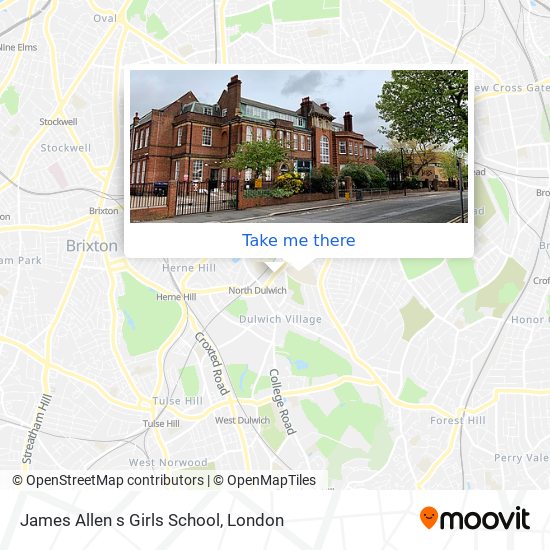 James Allen s Girls School map