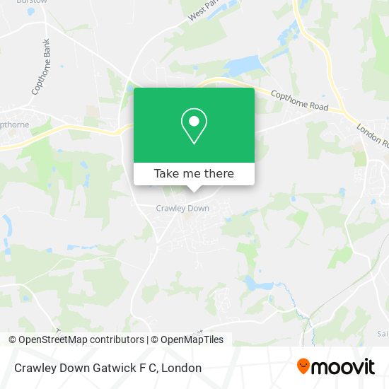 Crawley Down Gatwick F C map
