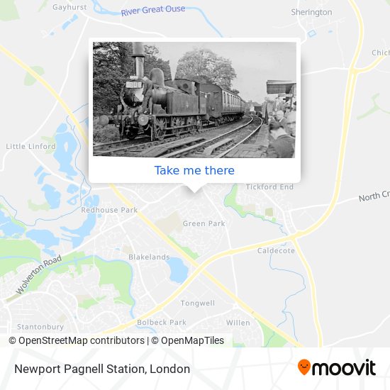 Newport Pagnell Station map