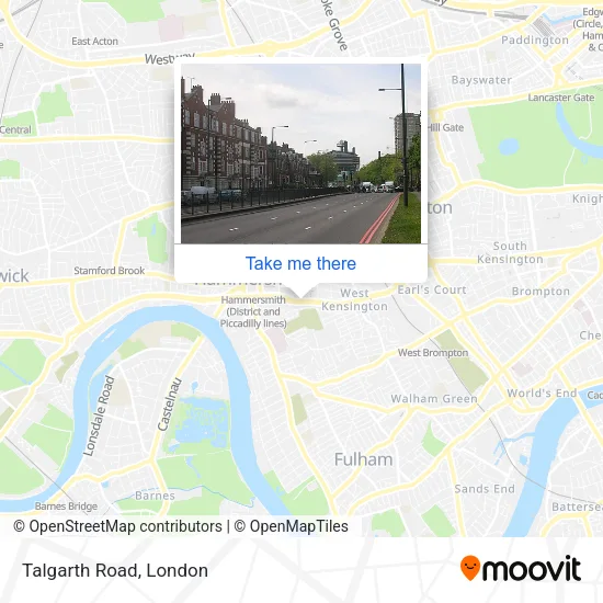 Talgarth Road map