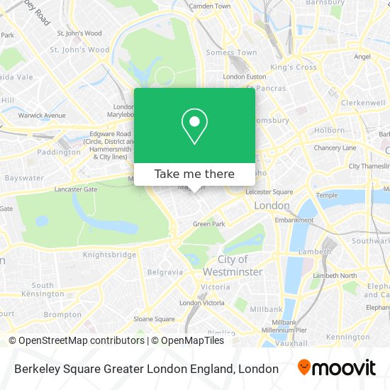 Berkeley Square Greater London England map