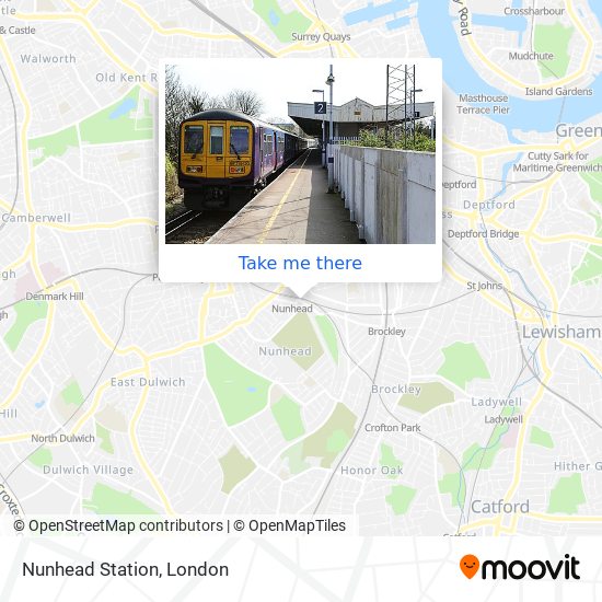 Nunhead Station map