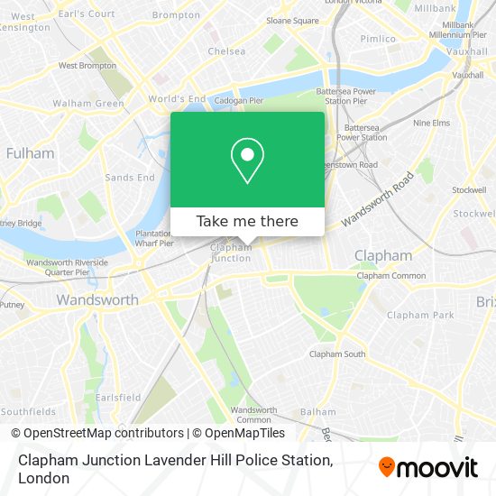 Clapham Junction Lavender Hill Police Station map
