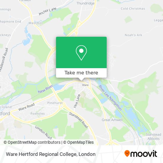 Ware Hertford Regional College map