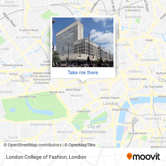 London College of Fashion map