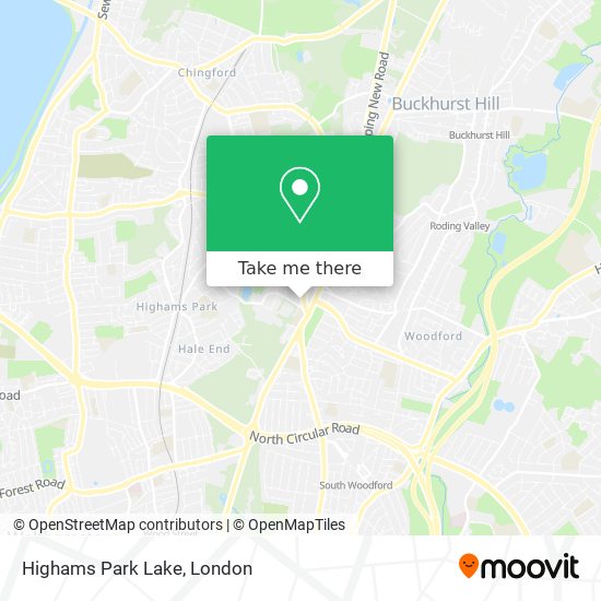 Highams Park Lake map