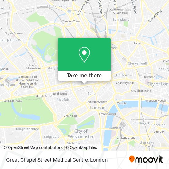 Great Chapel Street Medical Centre map
