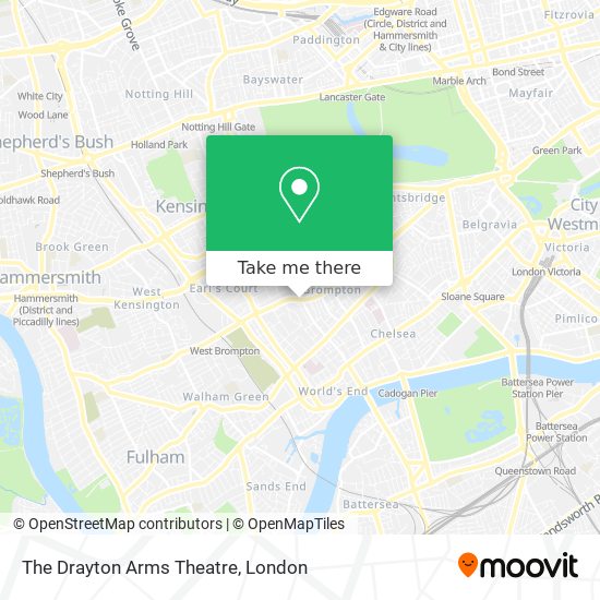 The Drayton Arms Theatre map