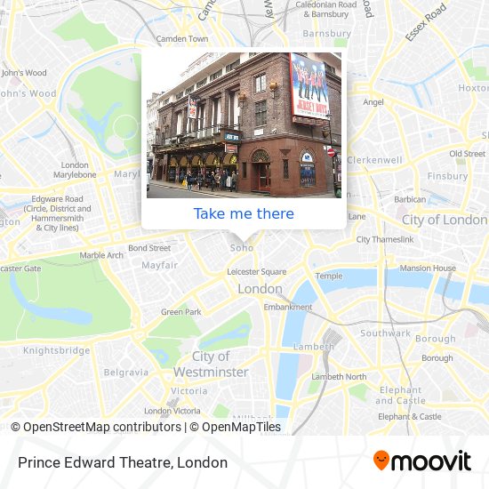 Prince Edward Theatre map