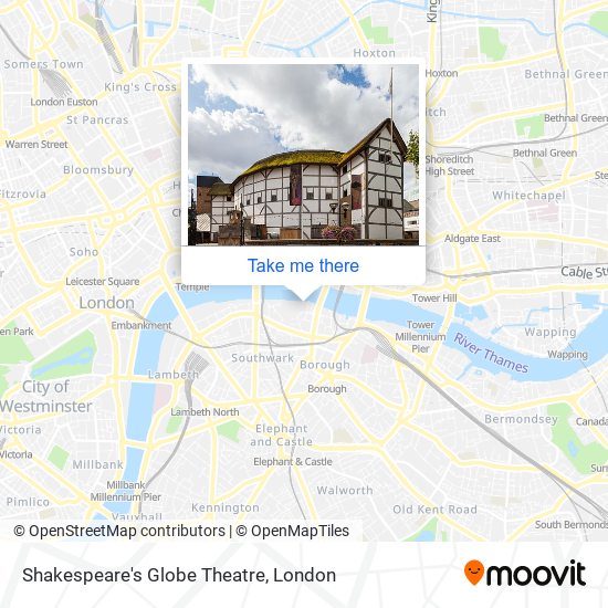 Shakespeare's Globe Theatre map