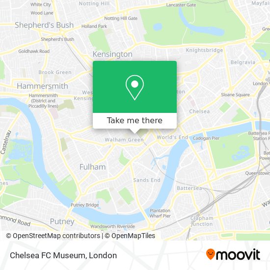 Chelsea FC Museum map