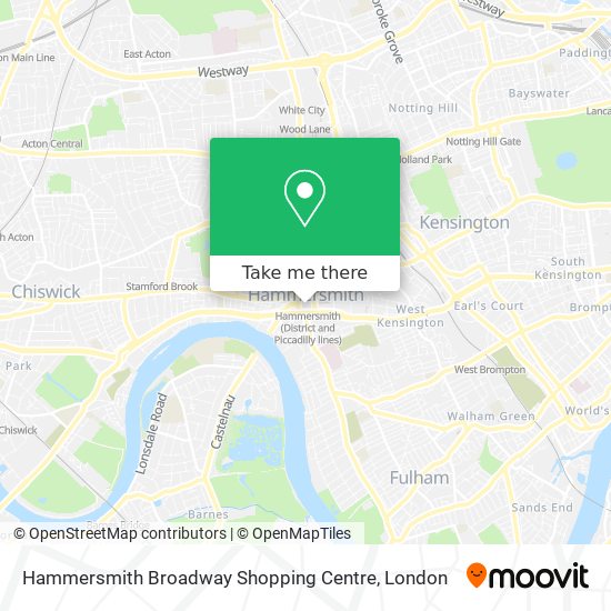 Hammersmith Broadway Shopping Centre map