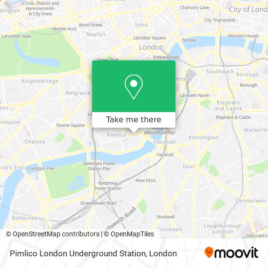 Pimlico London Underground Station map