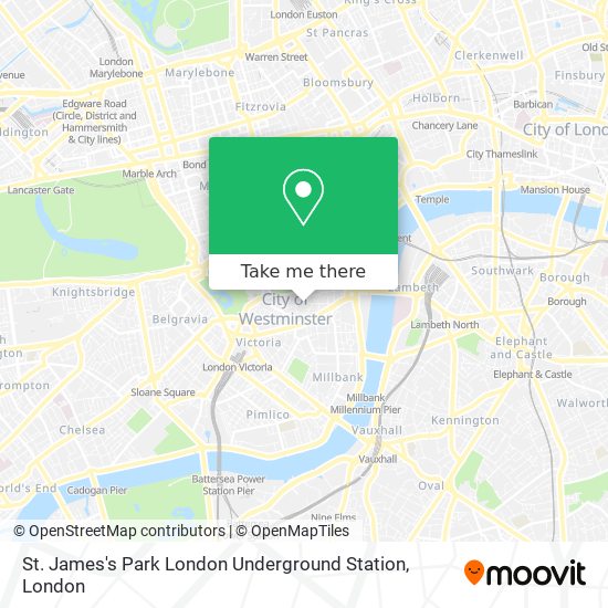 St. James's Park London Underground Station map