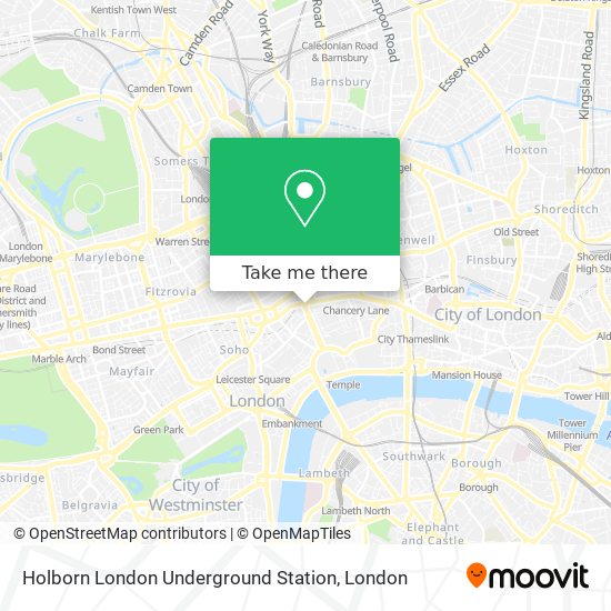 Holborn London Underground Station map