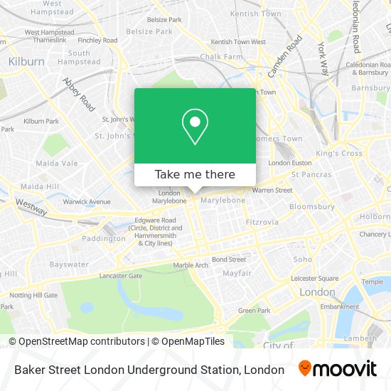 How to get to Baker Street London Underground Station in Marylebone by Tube,  Bus or Train?