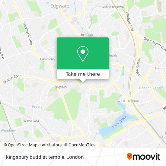 kingsbury buddist temple map