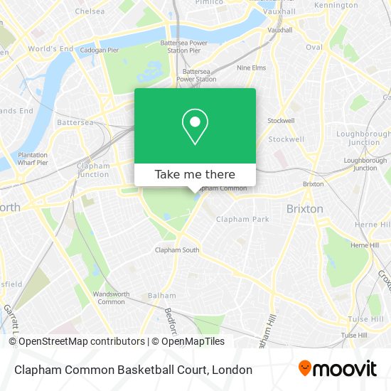 Clapham Common Basketball Court map