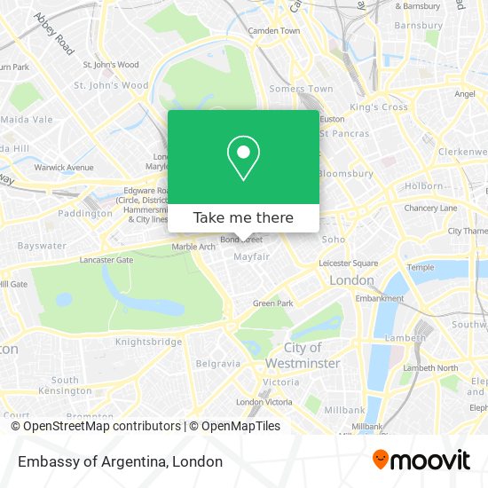 Embassy of Argentina map