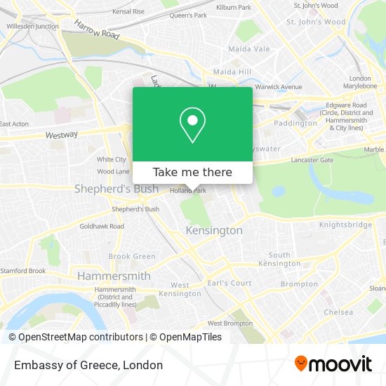 Embassy of Greece map