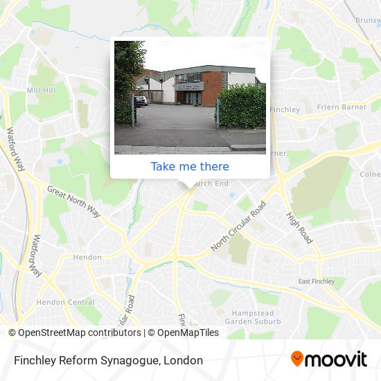 Finchley Reform Synagogue map