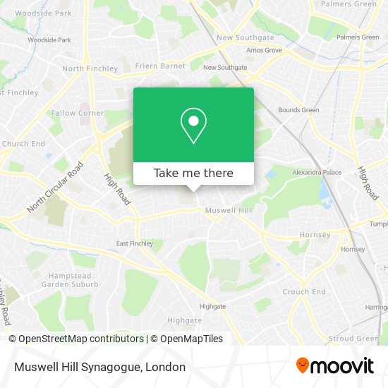 Muswell Hill Synagogue map