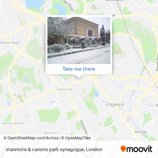 stanmore & canons park synagogue map