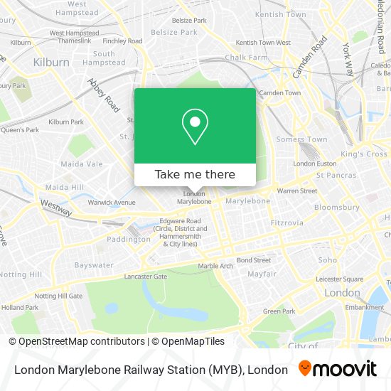 London Marylebone Railway Station (MYB) map