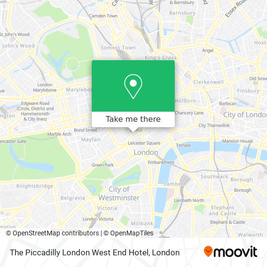 The Piccadilly London West End Hotel map