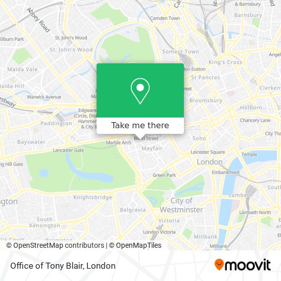 Office of Tony Blair map