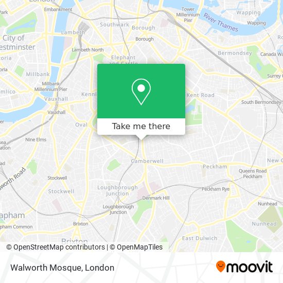 Walworth Mosque map