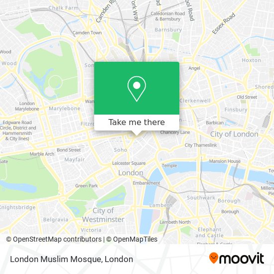 London Muslim Mosque map